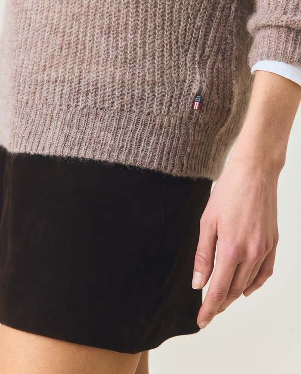 Genser Alpakablanding raglan Light brown - Lexington