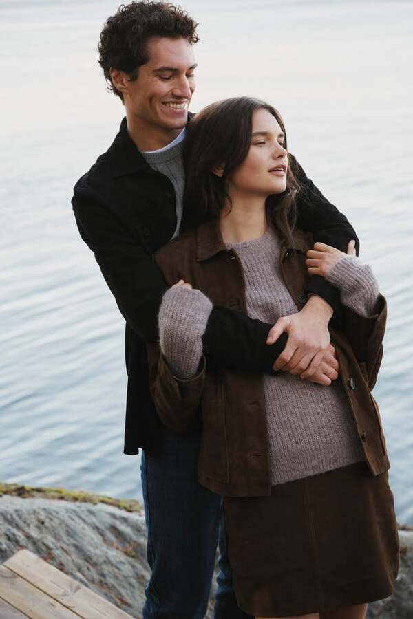 Genser Alpakablanding raglan Light brown - Lexington