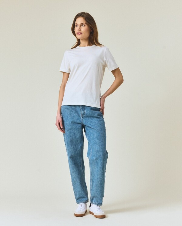 T-skjorte i bomull-modal blanding Offwhite - Lexington