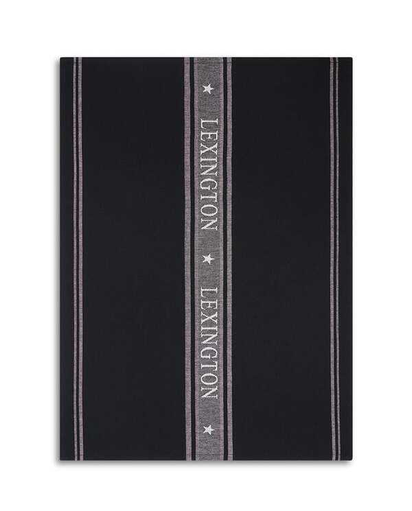 Icons Star kjøkkenhåndkle, bomullsjacuard Black/White - Lexington