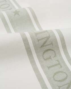 Icons Star kjøkkenhåndkle, bomullsjacuard White/Sage Green - Lexington