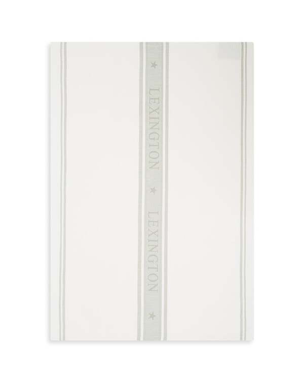 Icons Star kjøkkenhåndkle, bomullsjacuard White/Sage Green - Lexington