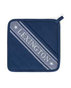 Icons gryteholder med jaquardstjerne, blå/hvit Blue/White - Lexington